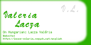 valeria lacza business card