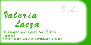 valeria lacza business card